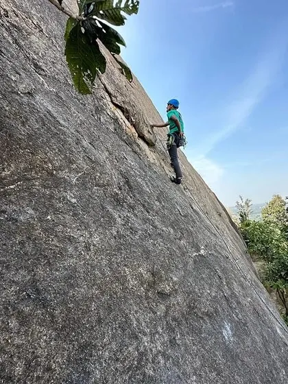 Anand on a classic Bangalore slab climb. His story highlights how the adrenaline rush and supportive community keep people coming back for more.