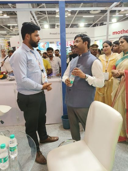 We were honored by the visit of the Cabinet Minister of Minority Affairs, Political Pension, and Civil Aviation at our booth during the UP International Trade Show.