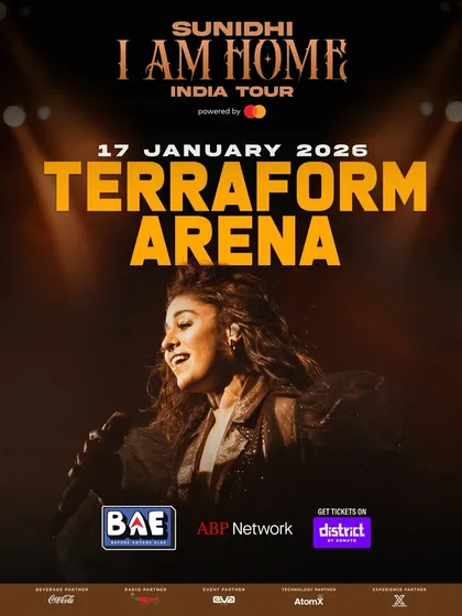 The official poster for the Bengaluru show, highlighting the venue and date.