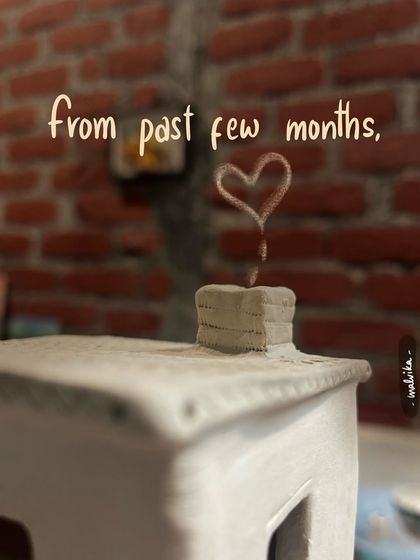 It's all in the details. A tiny heart made of wire emerges from the chimney of this ceramic house, a small symbol of the love and warmth I hope these pieces bring into your home.