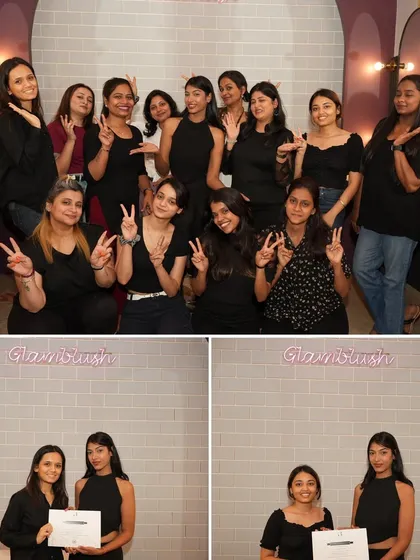 Congratulations to our recent graduates. This group photo captures the joy and sense of accomplishment at the end of their course. Welcome to the GlamBlush family.