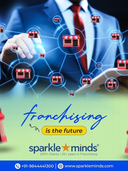 Franchising is the future of business expansion. This visual of a connected network of stores represents how we help brands scale faster, smarter, and more profitably by building a strong franchise system.