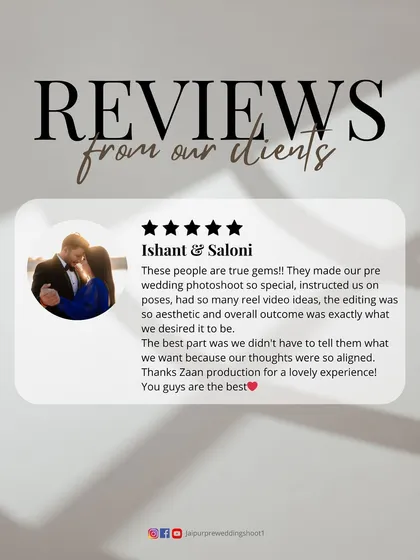 "These people are true gems!!" Ishant and Saloni loved their special pre-wedding shoot, praising our team for being so aligned with their thoughts that they didn't even have to explain what they wanted.