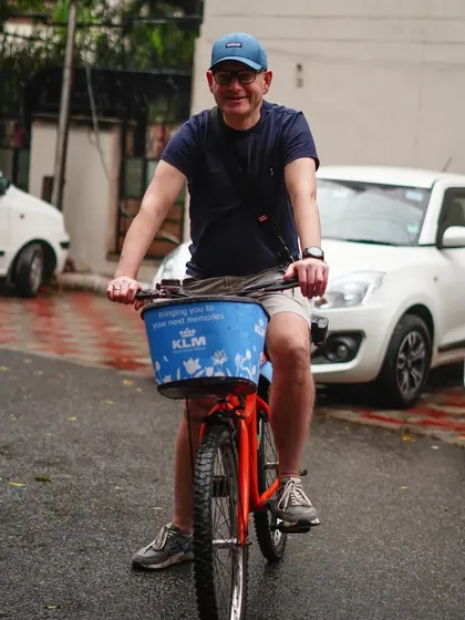 A solo rider enjoying the journey. Whether you come with friends or by yourself, you're sure to have a great time and meet new people.