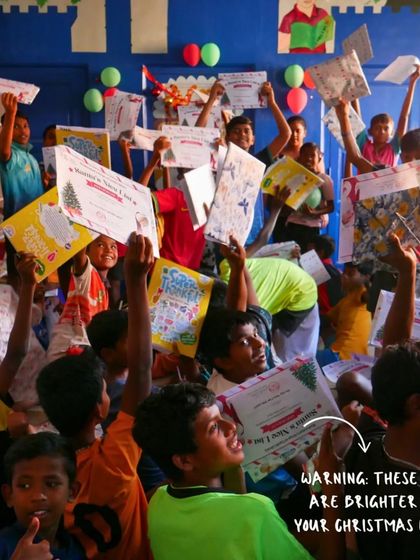 Warning: these smiles are brighter than your Christmas lights. The pure joy of children at our Kings of Castle library holding up their certificates and crafts during our Christmas celebration.