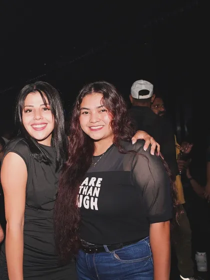 More happy faces from the diverse crowd in Dubai.