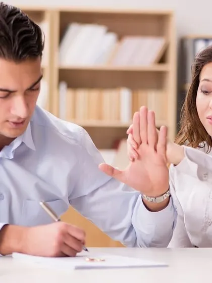 In a contested divorce, the legal process includes filing petitions, discovery, and trial. This image shows a couple navigating this difficult process, where my role is to provide expert legal representation and guide you through each step.