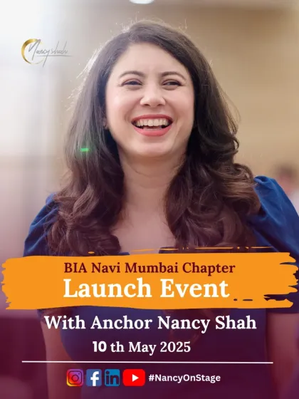Announcing my role as the host for the BIA Navi Mumbai Chapter Launch Event.