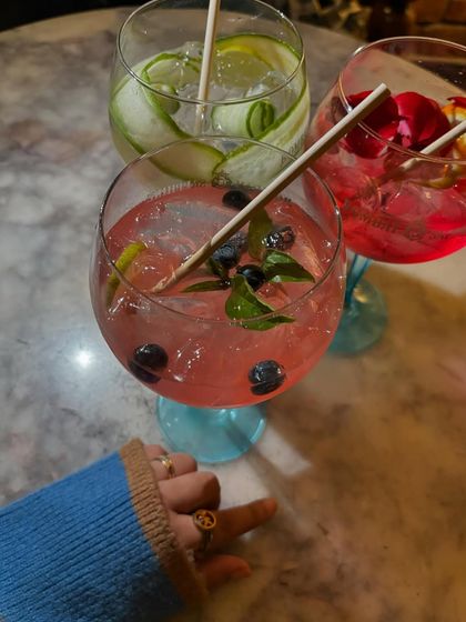 Colorful cocktails with friends. Cheers to good times.
