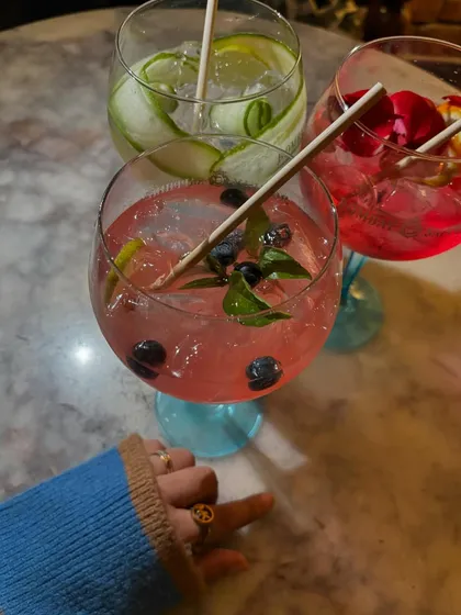 Colorful cocktails with friends. Cheers to good times.