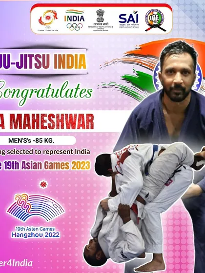 We are incredibly proud of our instructors who compete at the highest levels. This is a testament to the quality of jiu-jitsu we teach, with our own Sensei Uma Maheshwar selected to represent India at the 19th Asian Games.