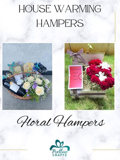 We create stunning floral hampers for housewarming gifts. Whether in a basket or a trunk, these gifts are designed to congratulate the new homeowners in style.