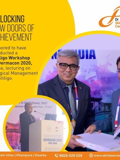 It was an honor to conduct a vitiligo workshop at Dermacon 2020 in Pune, where I lectured on the surgical management of vitiligo. Sharing my experience helps elevate the standard of care across the country.
