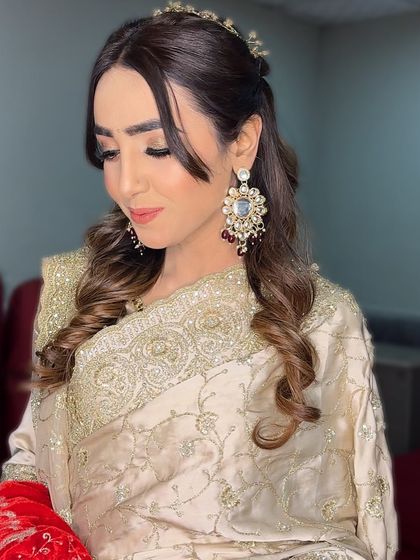 A downward glance showing off the beautiful, soft eyeshadow blend. This look is a perfect example of how subtle makeup can make a huge impact.