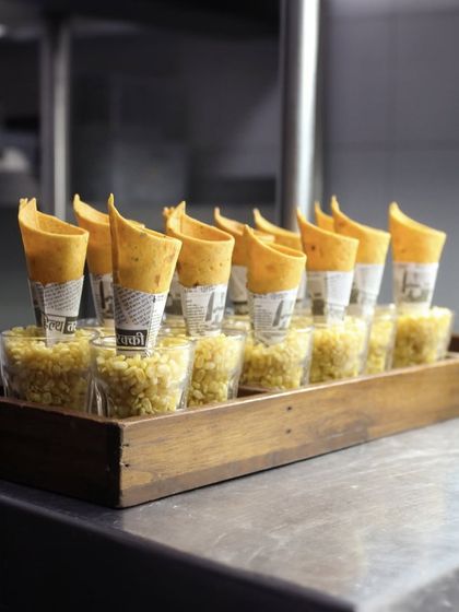 Our cornetts, lined up and ready for service. Each one is a testament to the attention to detail that goes into every element of your dining experience, from the first bite to the last.