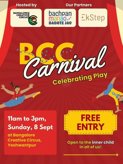 We're thrilled to invite you to our monthly BCC Carnival, a celebration of play for the inner child in all of us. Hosted with our partners, this event is always free and open to everyone looking for a joyful Sunday.