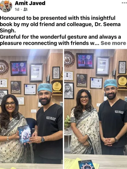 I had the pleasure of presenting my book, "Hormonal Harmony," to my friend Dr. Amit Javed, a renowned GI and Onco Surgeon. The book is a guide to understanding the hormonal journey for both men and women. It's my hope that it helps many people manage their symptoms and find balance.