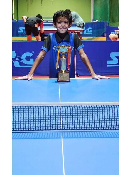 Vishal Vaibhav proudly stands with his runner-up trophy from the Inter-Club Series Audition 2. His achievement is a result of consistent effort and a strong competitive spirit.