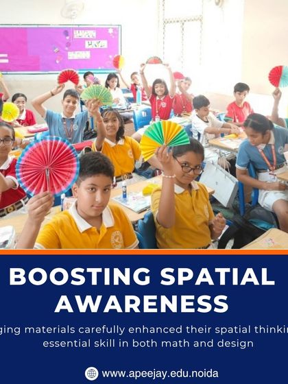 Arranging materials carefully for their fans enhanced students' spatial thinking. This activity boosted their spatial awareness, an essential skill in both mathematics and design.
