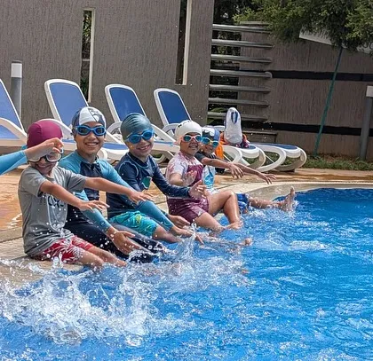 Making a splash and building confidence! Our swimming lessons focus on a gentle, trust-based approach to help kids feel safe and powerful in the water.