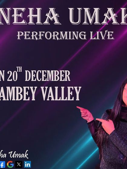 Announcing a show at Amby Valley, a popular destination for grand weddings and celebrations.