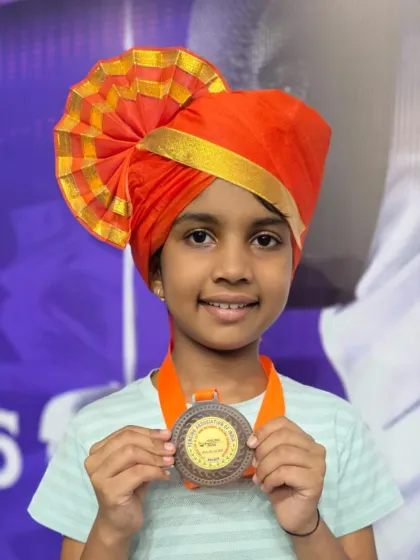 Meet Arnavi Dhapsay, our U-10 National Championship bronze medalist. We believe in nurturing talent from a young age, proving that with dedication, even our mini warriors can achieve national recognition.