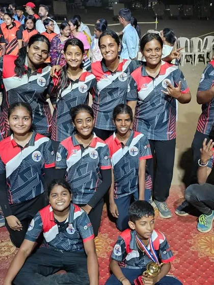 A group of our happy and victorious archers posing together after a successful competition, showcasing the strong team spirit at our academy.