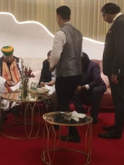 My team ensuring the seamless service of refreshments to esteemed guests, including the Law Minister of India. Our staff is trained to be discreet, attentive, and professional at all times.