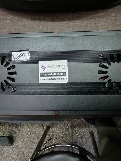 The top view of our 10-antenna signal jammer, showing the dual cooling fans that allow it to run for extended periods. This is a robust device for professional use.