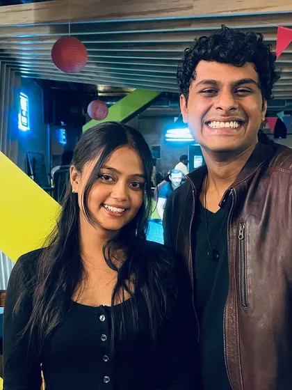 A couple of friends enjoying the night. Our karaoke events are the perfect backdrop for making new memories.