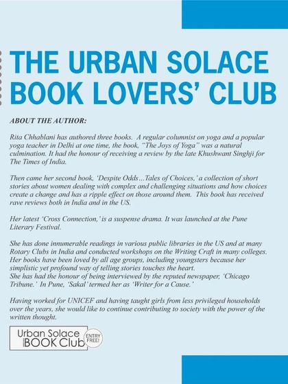 About the author: A look at Rita Chhablani's impressive literary journey. We love to feature and support talented writers in our club.