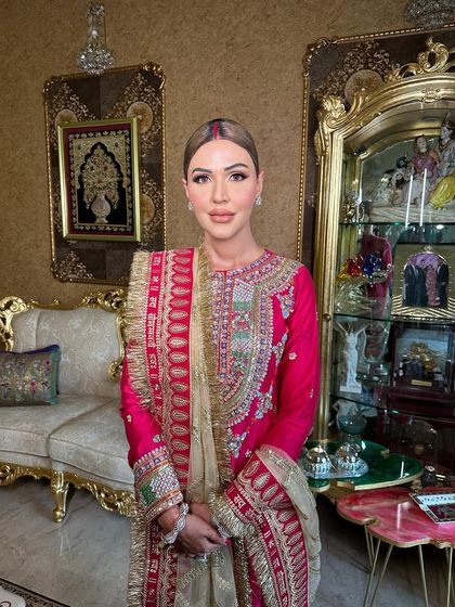 A portrait of the client, her simple and traditional look reflecting the spiritual nature of the event.