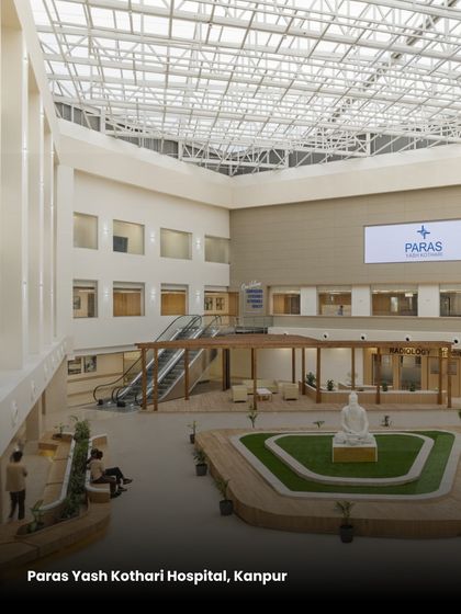 Transitional zones like atriums and spacious waiting rooms are critical for the user experience. They offer much-needed respite from clinical environments, allowing patients and caregivers to pause, rest, and connect.