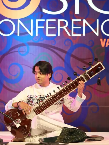 A shot from the Banyan Tree Events concert, where I had the opportunity to present Indian classical music to a diverse and appreciative audience.