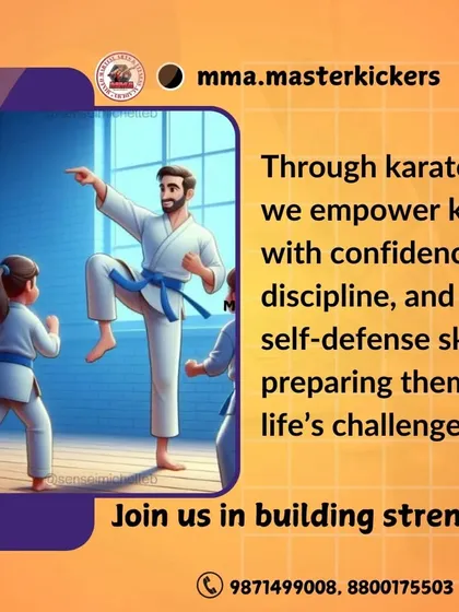 Through karate, we empower kids with confidence, discipline, and self-defense skills, preparing them for life's challenges. Join us in building strength, one class at a time.