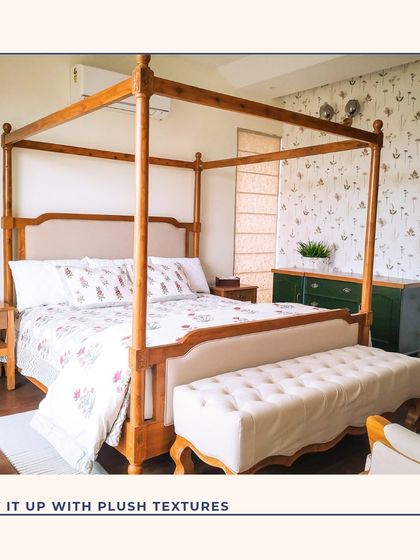 A duplicate of ID 4, showcasing the romantic and comfortable design of this bedroom with its statement four-poster bed.