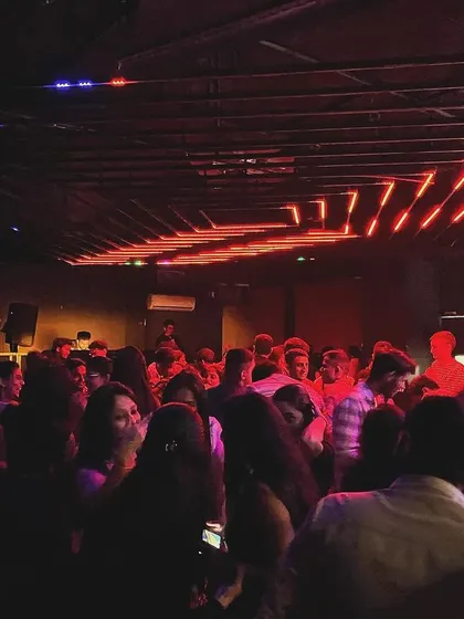A wider shot of the dance floor at Unicorn House.