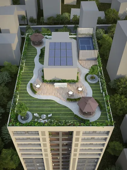 Conceived on a compact urban plot, this residential development showcases how intelligent planning can transform constraints into opportunities. The landscape is woven into the façade and layered across various levels, introducing greenery and moments of retreat within the urban context.