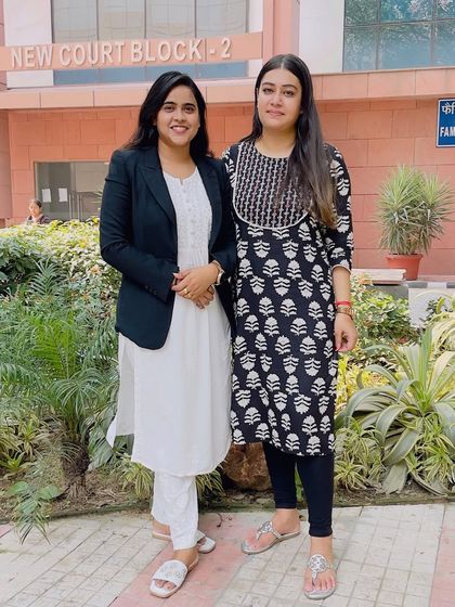 With a colleague outside the Family Court. Teamwork is essential in building a strong case.