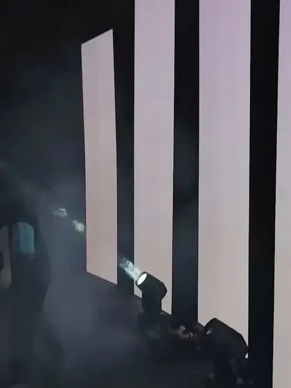 The impressive lighting setup at Sunburn Union, with smoke adding to the dramatic effect. I use these elements to build the energy throughout my set.