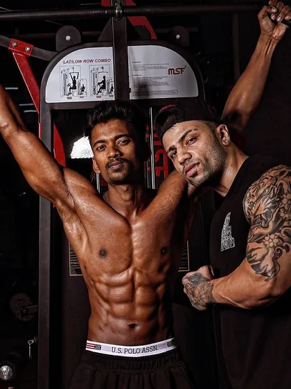 A proud moment with my client. His journey from obesity to a shredded physique is a testament to his unwavering determination and trust in my coaching.