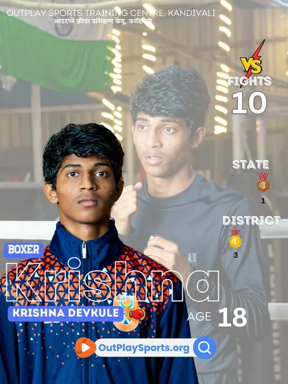 Krishna Devkule, a state championship medalist at 18. He is training relentlessly for bigger championships.