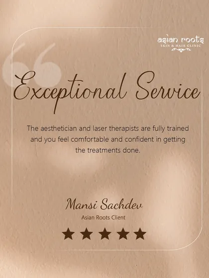This client review emphasizes the confidence you can feel knowing my aestheticians and laser therapists are fully trained. I ensure my team is equipped with the expertise to provide exceptional service.