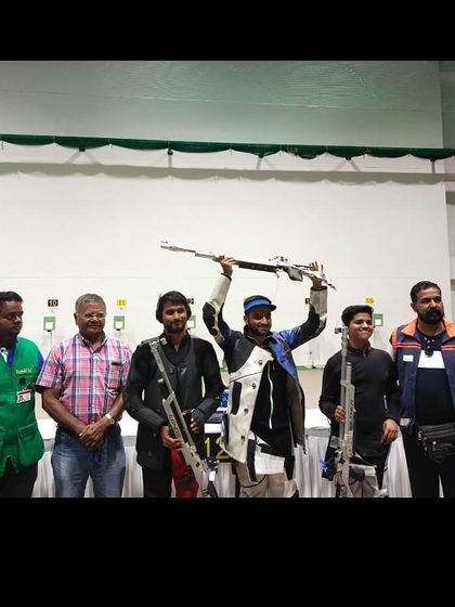 Celebrating a haul of 36 medals at the Karnataka State Shooting Championship 2021, held at our own club.