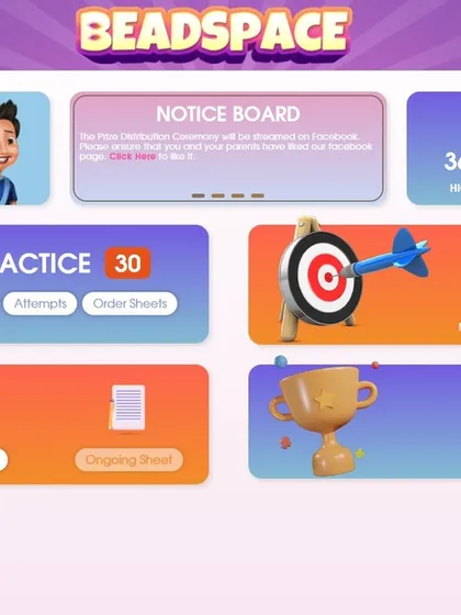 Welcome to BEADSPACE, our online competition and practice platform. This digital tool allows students to sharpen their skills through practice sheets, take mock tests, and even compete in national championships from home, offering ultimate flexibility.