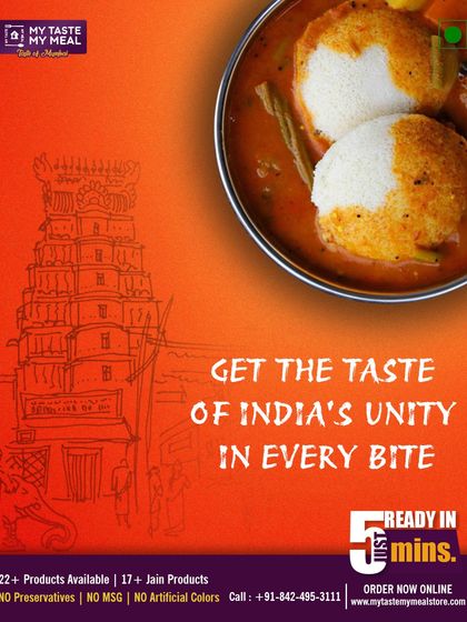 Get the taste of India's unity in every bite, from South Indian Idlis to the other regional classics I offer.