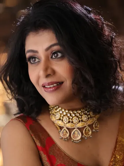 A beautiful shot of Kashish Duggal in traditional attire, with a soft, glowing background. This highlights her elegance and is perfect for ethnic wear campaigns.
