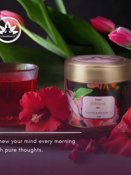 Start your morning with my Zesty Hibiscus tea. This beautiful, floral infusion is packed with antioxidants to help renew your mind and encourage pure, positive thoughts for the day ahead.