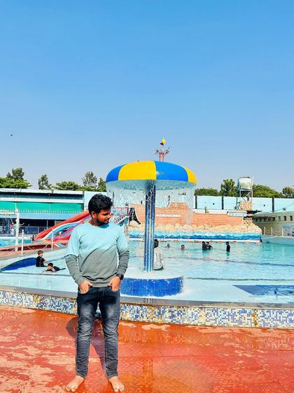 The pool area at Water World is perfect for a relaxing weekend.