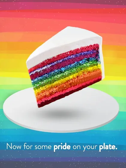 We believe in celebrating love in all its forms. Our vibrant Rainbow Cake is a slice of pure joy, with colorful layers that are as delightful to see as they are to eat.